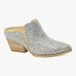 Corkys Hello Darlin Rhinestone Pointed Toe Mules